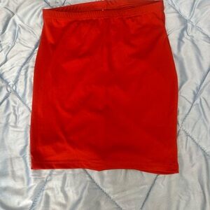 SHEIN Red Knee-Length Pencil Skirt Cocktail